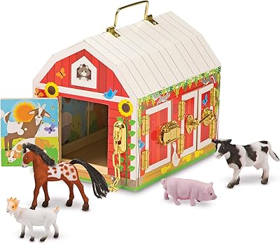 Melissa & Doug Latch barn game - Sensory activity, door and lock game, farm animal learning game for children 3 years and over.. Your ultimate shopping destination, DIAYTAR NIGERIA combines extensive selection with affordable shipping.