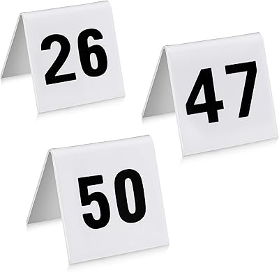 Acrylic table numbers 26764 from 26 to 50 from New Star, 2 x 1.7 inches, white.. DIAYTAR NIGERIA delivers happiness in 5-8 days with our affordable and diverse product range.