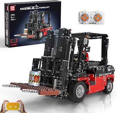 Set of truck construction toys with King Mold Fourche, toy of construction blocks of electric forklift 1:10 with remote control and control by application, 13106 creative construction kits for adults and children aged 8 and over (1719 pieces).. Your favorite online marketplace — DIAYTAR Nigeria delivers quick and cheap.