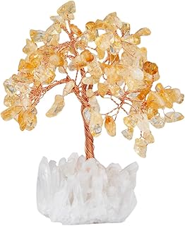 Mocitedecor citrine crystal tree, bonsai stone made from quartz clusters for wealth and luck.. DIAYTAR NIGERIA promises affordability and variety with every purchase, delivered in 5-8 days.