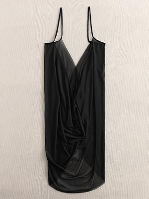 WOKEZ MESH WRAP COVER UP (Color: Black, Size: S).. DIAYTAR NIGERIA: Making quality accessible to all Nigerians with affordable prices and quick delivery.