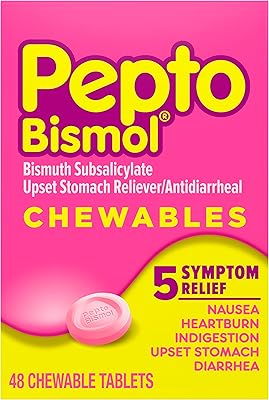 Pepto bismol chewable tablets for the relief of nausea, stomach burns, indigestion, stomach aches and diarrhea, original flavor, 48 tablets.. DIAYTAR NIGERIA: Where smart shoppers find everything they need at prices they can afford.