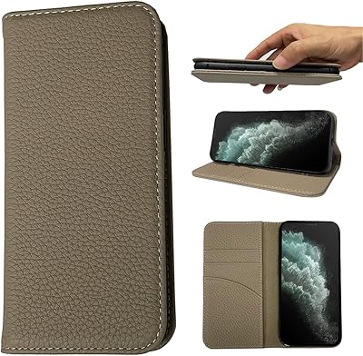 Protective cover with vintage nanhu leather antichoc flap with card holder for iPhone 11 Pro Max - Gray.. DIAYTAR NIGERIA: Where shopping meets satisfaction with affordable prices and prompt delivery services.