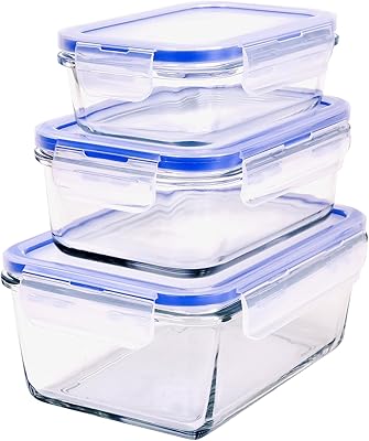 Set of 3 Food Containers in Glass of Rectangular Design Mondexx.. DIAYTAR NIGERIA makes quality accessible with our affordable prices and dependable delivery service.