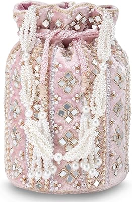 Ahili Indian Potli Bags for Women, Evening cover, Ethnic Bridal Handbag with Tightening Cordon.. You deserve better shopping — choose DIAYTAR Nigeria today.