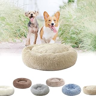 D & D round plush round bed in the shape of a dog's donut, comfortable, soothing, self-heating, anti-anxiety, luxury, soft, large bed for small, medium and large dog bed (70 cm, beige).. Your digital shopping ally, DIAYTAR NIGERIA offers extensive selection with budget-friendly delivery.