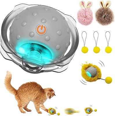 Interactive cat ball with super engine, LED electric toy with smart motion for kittens, recommended for wool carpets, funny gifts for kittens.. DIAYTAR NIGERIA: Your one-stop e-commerce destination with affordable prices and nationwide delivery in 5-8 days.