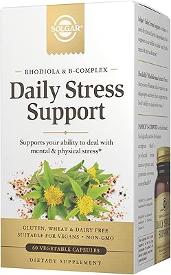 Vegetarian capsules Solgar Daily Stress Support, 60 vegetarian capsules - strengthens resistance to stress and mental fatigue - promotes the ability to stay calm - contains rhodiola and clinically studied B complex, GMO -free, 60 portions.. Shop with purpose at DIAYTAR NIGERIA and receive your purchases at unbeatable prices within the week.
