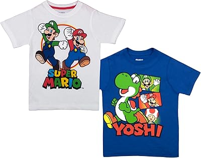 Super Mario Bros. Kart and his short-sleeved printed shirt for boy.. Experience shopping without stress at DIAYTAR NIGERIA's comprehensive and budget-friendly platform.