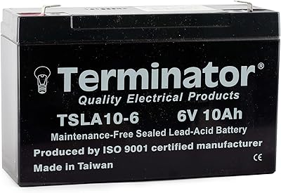 Terminator 6v-10a tsla 10-6 (Taiwan) sealed battery.. DIAYTAR NIGERIA brings the marketplace to every Nigerian home with affordable prices and quick delivery.