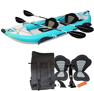 12 -foot inflatable Kayak - Tandem kayak for 2 people, includes aluminum paddles, padded seats and a double action pump.. Discover shopping simplified with DIAYTAR NIGERIA's comprehensive platform and reliable 5-8 day shipping.