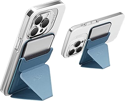 MOVIT mobile support for iPhone 12/13 series, Wallet support compatible with phone holder with 3 viewing angles, blue.. DIAYTAR NIGERIA: Connecting Nigerians with affordable products through our expansive e-commerce platform.
