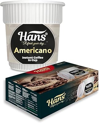 Instant coffee cup Hans Americano, box of 6 cups.. DIAYTAR NIGERIA delivers more than products - we deliver affordable shopping satisfaction nationwide.