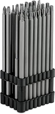 NIKO 10224A Play of extra long 1/4 "safety tips, 32 -piece screwdriver games, Torx steel tips S2 of 6", inviolable tips, Torx, Posedrive, three wings wings.. Transform your shopping experience with DIAYTAR NIGERIA's vast product selection delivered at unbeatable prices.