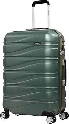 Light rigid luggage bag in polycarbonate makrollon with 4 360 -degree silent duplicious casters and Approved TSA KJ95, Millard Green, Luggage recorded 24 inch, Suitcase.. Wide range, low cost, fast delivery — that’s DIAYTAR Nigeria.