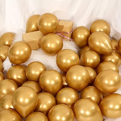 100 3 -inch golden metallic latex balloons for birthday decorations, wedding, engagement and festival party (gold).. DIAYTAR NIGERIA makes online shopping accessible to all with budget-friendly prices and reliable delivery.
