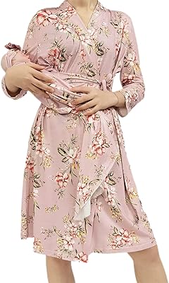 Maternity bathrobe with matching swaddling set, maternity bathrobe for hospital delivery, soft bathrobe for pregnant women.. DIAYTAR NIGERIA delivers on our promise of extensive selection and budget-friendly nationwide shipping.