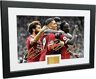 Liverpool FC signed by Roberto Firmino Mohamed Mo Salah Sadio Mane 12 × 8 A4 - Photo frame for photo gifts.. Experience shopping freedom with DIAYTAR NIGERIA's vast selection and 5-8 day nationwide delivery service.