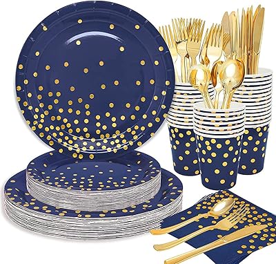 112 Pieces Birthday Party Supplies Set of disposable cutlery for wedding.. DIAYTAR NIGERIA: Your gateway to affordable products delivered reliably across Nigeria.