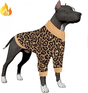 Winter Coats for Pitbull Lovin 'Pet dog - Warm and light winter clothes in flannel for dogs, soft leopard print fabric for skin for dogs from small races and chihuahuas, brown.. Shop with ease at DIAYTAR NIGERIA and enjoy our extensive product range delivered at affordable rates.