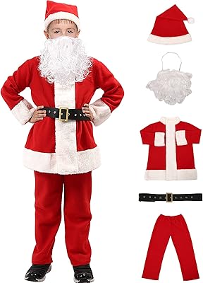 Santa Claus costume in luxury flannel, full of Christmas costumes for boys.. DIAYTAR NIGERIA transforms dreams into deliveries with our affordable prices and 5-8 day shipping.
