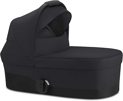 Cybex S travel bed, easy transport handle and memory buttons, spacious cradle, soft interior pillow, upfis 50+ cover, compatible with cybex strollers, midnight black.. Quick delivery. Quality products. Great deals. That’s DIAYTAR Nigeria.