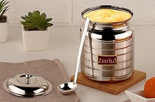 Pot of oil/ghee zesto in stainless steel with platinum finish (750 ml).. Shop the smart way with DIAYTAR NIGERIA's extensive selection and budget-friendly nationwide delivery.