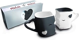 Miamiu - Set of coffee cups/Ceramic kissing cups with gift box (gray).. DIAYTAR NIGERIA connects you with thousands of products at competitive prices, delivered within a week.