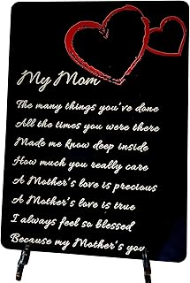 Painting Mother's Poem Gift For Mother of Daughter or Fils with support (5 x 7 inches) perfect for Mother's Day, Valentine's Day or a Birthday.. DIAYTAR NIGERIA: Connecting Nigerians with their needs through our affordable and diverse marketplace.