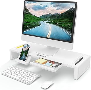 Foldable support for Allmaster computer screen with storage drawer and pen for pen (white).. Elevate your shopping experience with DIAYTAR NIGERIA's vast catalog and budget-friendly options.