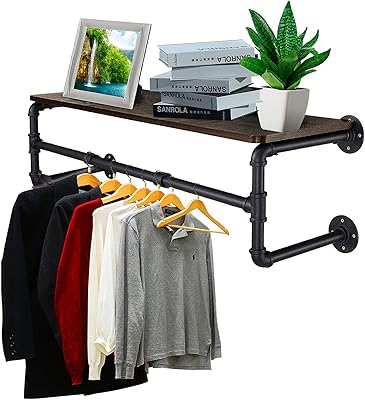 Bearing clothing with upper shelf, with an industrial wall clothing 105 cm, wearing an under bulky suspended clothing, removable and robust versatile suspension rod for storage in the cupboard.. DIAYTAR NIGERIA transforms online shopping with competitive prices and dependable nationwide delivery.