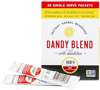 Dandy Blend, instantaneous plants based on plants with dandelion, without caffeine, 25 individual sachets.. DIAYTAR NIGERIA combines affordability with convenience, delivering your purchases within 5-8 days.