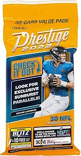 2022 Panini Prestige Football NFL Jumbo Pack of 2 - Total of 60 collecting cards - 30 cards per package.. Shop smart and save with DIAYTAR NIGERIA's extensive product range and 5-8 day delivery guarantee.
