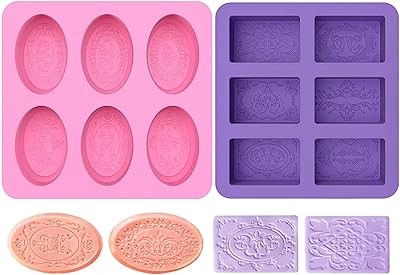 Aramex silicone soap molds Lot of 2 oval and rectangular cavity soap molds for pudding, muffins, vinaigrette, brownies, corn, cheese.. DIAYTAR NIGERIA: Your affordable gateway to thousands of products delivered within a week.