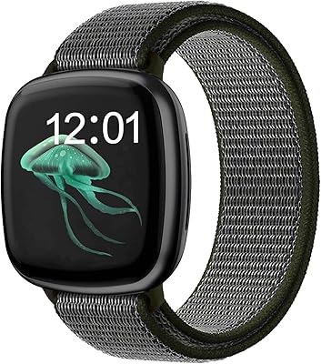 Watdpro watch strap for Sense/Versa 3, Soft and breathable nylon sports bracelet compatible with Sense/Versa 3, Intelligent watch accessories for women or men.. Discover shopping made effortless with DIAYTAR NIGERIA's comprehensive platform and quick shipping.
