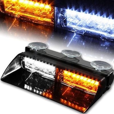 Emergency warning fire at LED XTAUTO 16 LED High intensity for windshields, danger warning, flashing stroboscope, law enforcement, interior roof dashboard windshield lamp with suction cups for car with white amber truck.. Your complete shopping solution, DIAYTAR NIGERIA offers extensive variety with budget-friendly delivery.