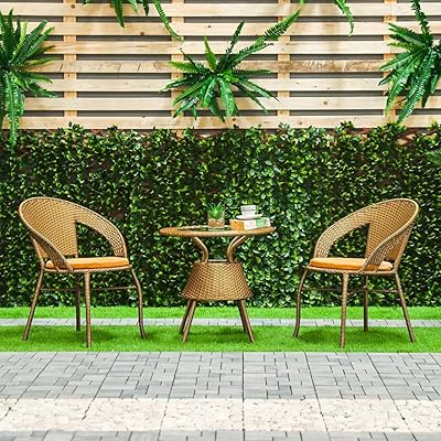 Danube Home Aiden Set of 3 rooms for all seasons with coffee table, modern design, for exterior seats, balcony, terrace and balcony chair D57xl56xh74 cm; table diameter 60 x height 58 cm, brown.. Discover endless possibilities with DIAYTAR NIGERIA's comprehensive selection and reliable shipping.