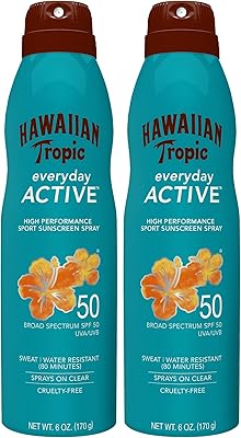 Hawaiian Tropic SPF 50 ISLAND SPORT SPECTRE SPECTRY SPORT SPRATRY, COCO COCK, 6 OZ (2) package.. DIAYTAR NIGERIA: Your partner in affordable e-commerce with dependable delivery across Nigeria.