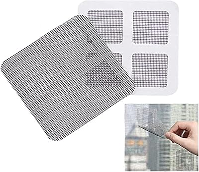 Fiberglass screen repair kit for doors and windows, powerful adhesive film to repair small cracks, 4 "x 4", gray, 12 pieces.. DIAYTAR NIGERIA: Bringing quality products to your doorstep at prices that won't break the bank.