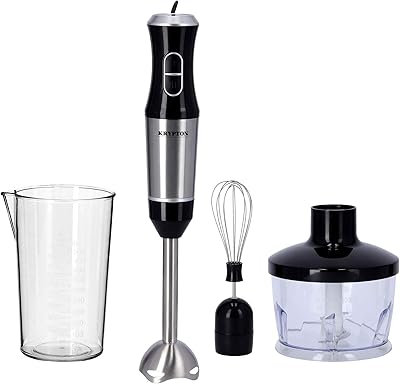 Powerful plunging mixer 400 W krypton | 2 -speed immersive plunging mixer | ABS and stainless steel | Perfect for smoothies, shakes, baby foods, soups, grinding ingredients, vegetables and fruits.. Discover the convenience of DIAYTAR NIGERIA's vast e-commerce platform with delivery in just 5-8 days.