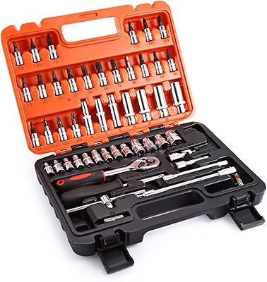 Automobile repair jaming game Beauty in chromed carbon steel, 1/4 "swivel sockets | Rapid clearance pad | Multifunction extension bars and drill adapters (53 pieces).. DIAYTAR NIGERIA makes quality accessible with low prices and reliable 5-8 day nationwide delivery.