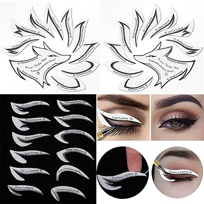 8 professional eyeliner and eyebrow stencils, 12 eyeshadows for eyeshadows, patterned stickers, stickers in the shape of winged cat, eyeliner for essential supplies of make-up makers.. Transform your shopping experience with DIAYTAR NIGERIA's vast product selection delivered at unbeatable prices.