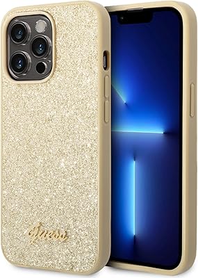 CG Mobile. Brilliant PC and TPU protective shell with Guess Metal Written Metal Logo, Attractive Design, Antichoche, Anti -slip, Upper Protective Shield, Compatible with iPhone 14 Pro Max (OR).. Your ultimate shopping destination, DIAYTAR NIGERIA combines extensive selection with affordable shipping.