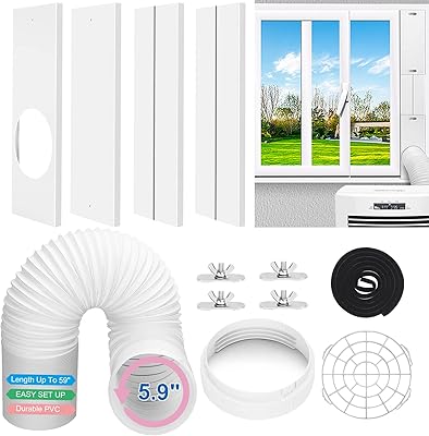 Portable air conditioning window kit with hose adjustable joint kit plate for unit.. DIAYTAR NIGERIA delivers value, variety, and convenience with our nationwide 5-8 day shipping.