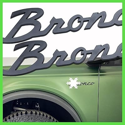 3D emblem sticker for Ford Bronco 2021 2022 - Inmosfw for Bronco and truck side mudguards, emblem sticker for Ford Bronco 2021 2022 - Mat black accessories (2 rooms.. Experience the DIAYTAR difference with our vast product selection and delivery within 5-8 days.
