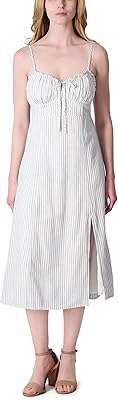 Mid-length jeans stripe dress for women.. DIAYTAR NIGERIA: Creating access to affordable products for every Nigerian with our swift delivery service.