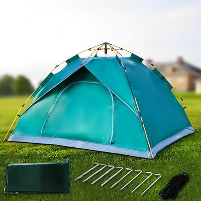 Camping tent for 2 to 4 people, waterproof tent and windbreaker, easy to install and portable for camping.. DIAYTAR NIGERIA: Making online shopping accessible with affordable prices and nationwide delivery service.