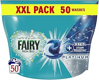 Non -organic liquid detergent capsule Fairy Platinum, 50 washes (1160 g).. DIAYTAR NIGERIA makes online shopping accessible to all with budget-friendly prices and reliable delivery.