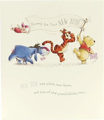 Congratulations card for a new job - new business card, Winnie l'Ourson - Perfect gift card for a new job - Disney.. More than a store — DIAYTAR Nigeria is your shopping partner.