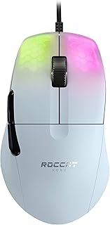 Rockat con pro computer mouse, ergonomic and light design, titanic optical switch, RGB EMO lighting, ultra-light wired computer mouse, Titan scroll wheel, bionic structure, 19k dpi, white.. Big savings, small wait times — shop now at DIAYTAR Nigeria.